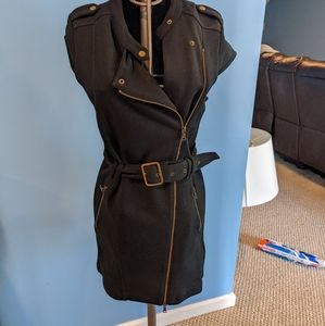 Ben Sherman moto- style mini dress